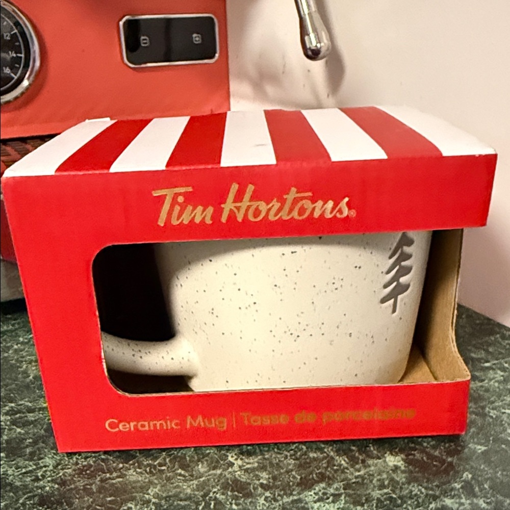 Tim Hortons Holiday Edition Ceramic Mug with Tree Design 2022